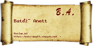 Bató Anett névjegykártya
