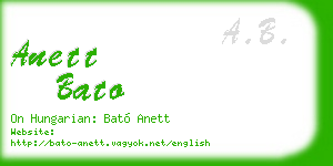 anett bato business card